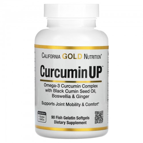 California Gold Nutrition, Curcumin UP, 90 желатиновых капсул California Gold Nutrition, Curcumin UP, 90 желатиновых капсул